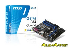 601-7592-490   MSI G41M-P33 Combo 36s775 Intel G 41+ICH7 DDR2+DDR3 COM LPT mATX