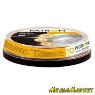 DVD+R-PN-4.7x16x10P  Patron DVD+R-PN-4.7x16x10P DVD+R 4.7 GB 16x 10 (CAKE BOX) PRINTABLE (INS-D046)