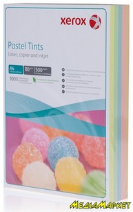 003R97500  Xerox 003R97500 SYMPHONY Pastel Rainbow Pack (80/2) A4 500.