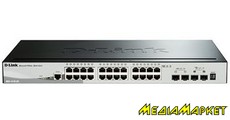 DGS-1510-28  D-Link DGS-1510-28 24x1G, 2xSFP, 2xSFP+ 10G, SmartPro