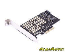 AS-MC02  Agestar AS-MC02 PCI 3.0 X4   2- SSD  M.2 NVMe/Sata