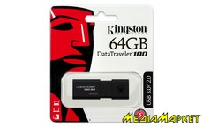 DT100G3/64GB  -`i Kingston DataTravel 100G3 64 GB Black USB3.0