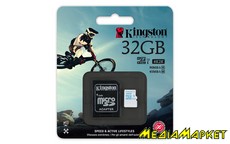 SDCAC/32GB  MicroSDHC Kingston SDCAC/32GB Class 10 UHS| U3 32GB microSDHC + SD adapter