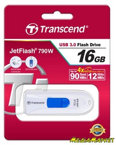 TS16GJF790W  -`i Transcend JetFlash 790 USB 3.0  16GB White