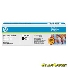 CC530AD  HP CC530AD CLJ CM2320nf/ 2320fxi/ CP2025dn/ CP2025n Dual pack black